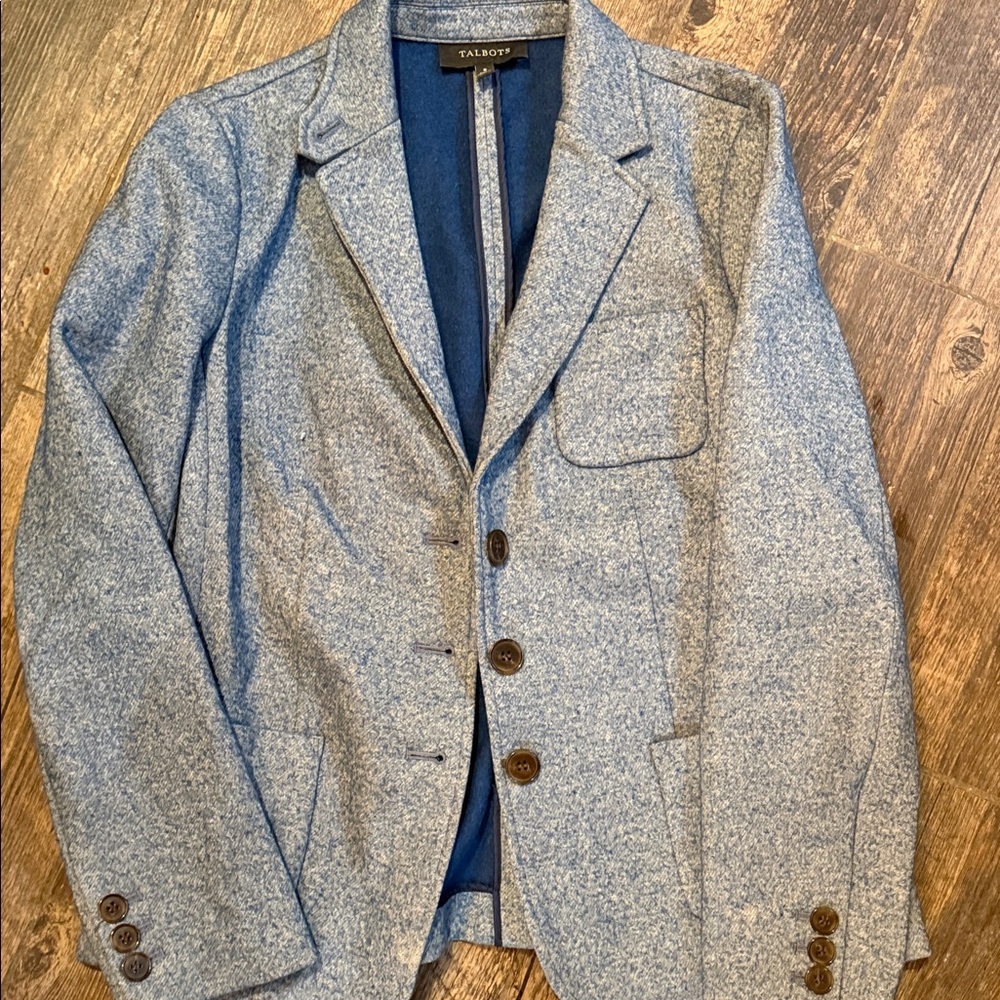 Talbots Light Blue Textured Blazer